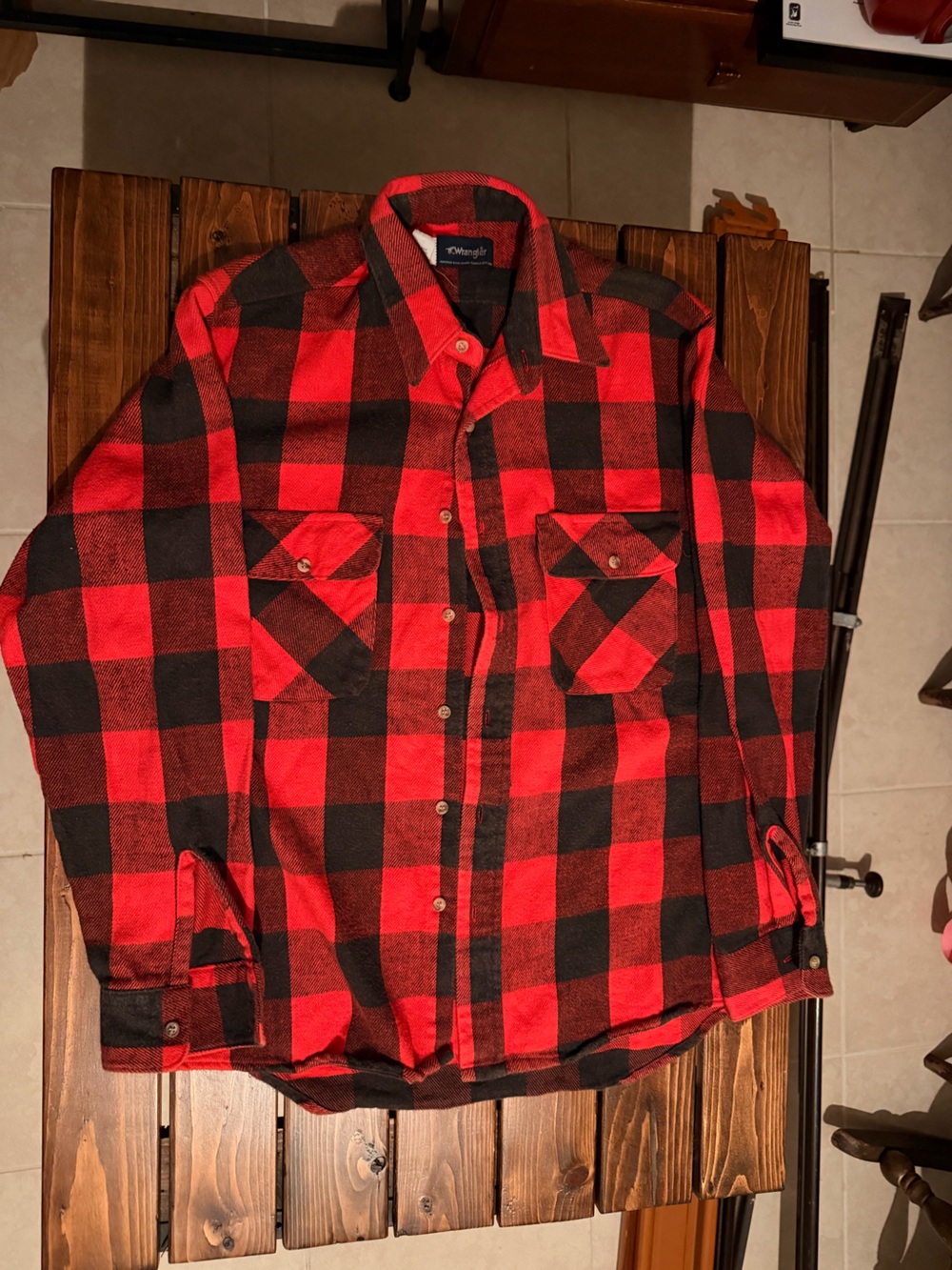 Wrangler Red & Black Buffalo Plaid Shirt Jacket